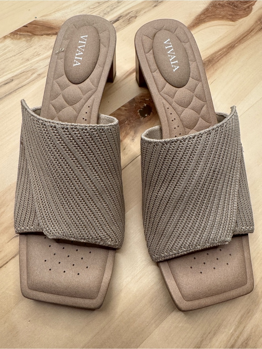 Vivaia Square-Toe Block Heel Sandals (Jade Pro) Almond Color 37 US 6.5 - Picture 7 of 7